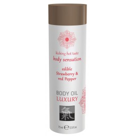 Luxury body oil edible  - Strawberry & Red Pepper 75ml
