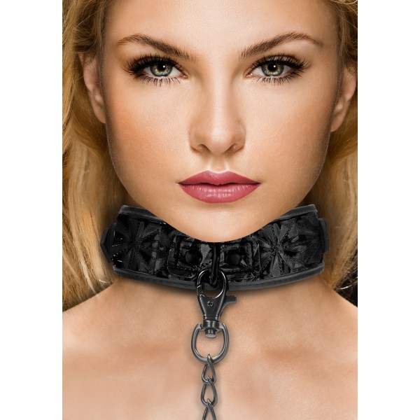 Luxury Black Collar and Lead
