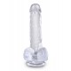 Consolador transparente King Cock 13,5 x 3,5cm