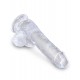 Dildo trasparente King Cock 13,5 x 3,5 cm