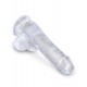 Gode Transparent King Cock CLEAR 13.5 x 3.5cm
