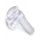 Dildo transparente King Cock 13,5 x 3,5cm