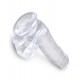 Gode Transparent King Cock CLEAR 13.5 x 3.5cm