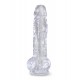 Gode transparent King Cock 18 x 4.7cm