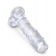 Dildo transparente King Cock 18 x 4,7cm