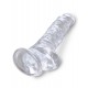 Dildo transparente King Cock 18 x 4,7cm