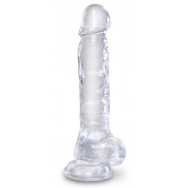 Consolador transparente King Cock 18 x 4,7 cm