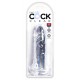 Dildo trasparente King Cock 16 x 3,7 cm