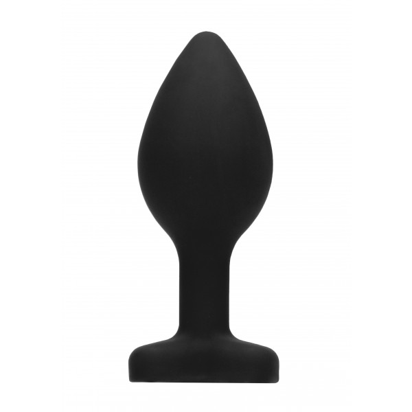 Plug Bijou Anal Silicona Corazón Negro 7 x 3,5 cm