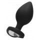 Plug Bijou Anal Heart Black 8 x 4 cm